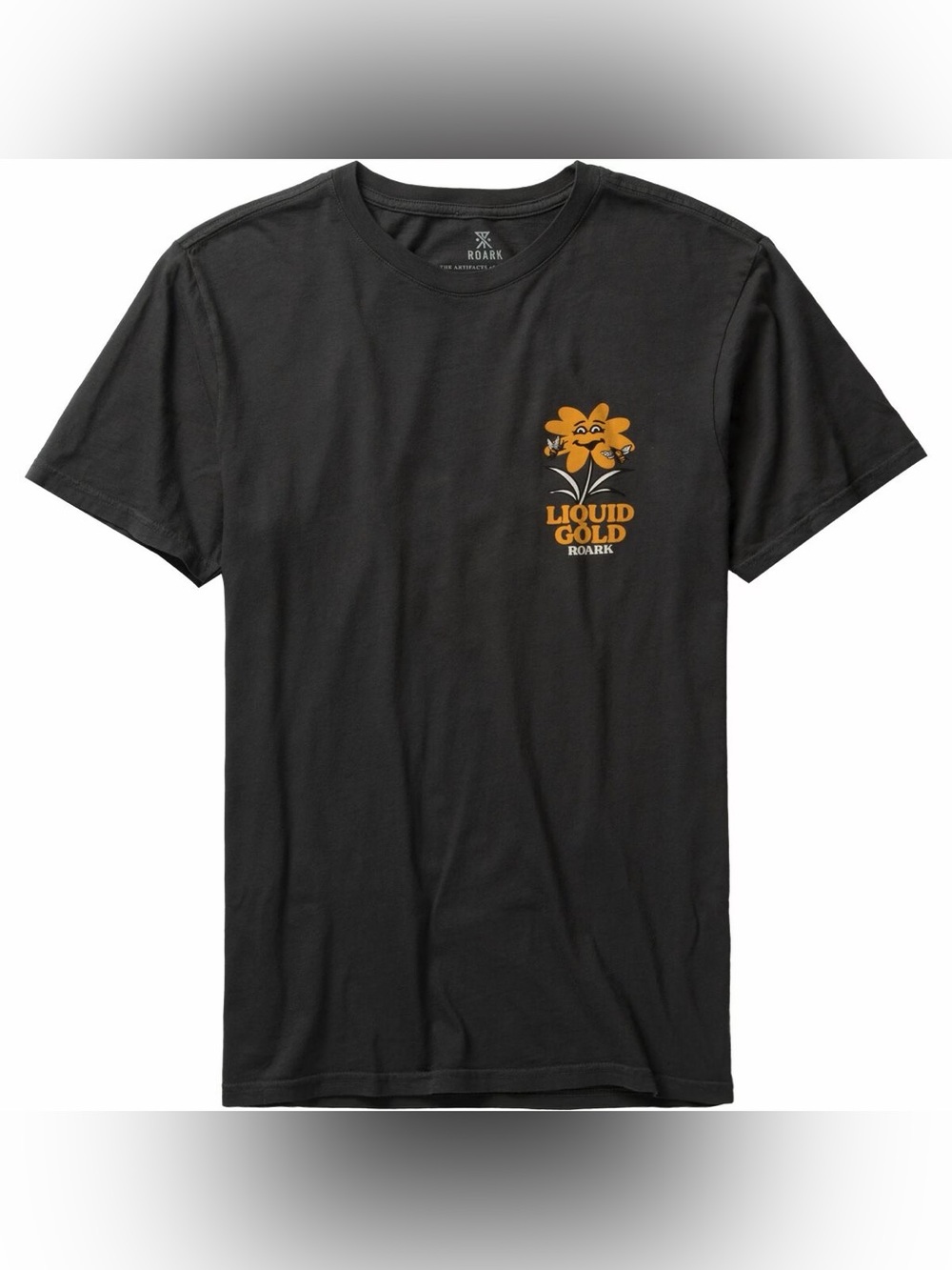 Roark Artifacts Of Adventure Premium Tee Shirt Liquid Gold Bee Flower Sz Large